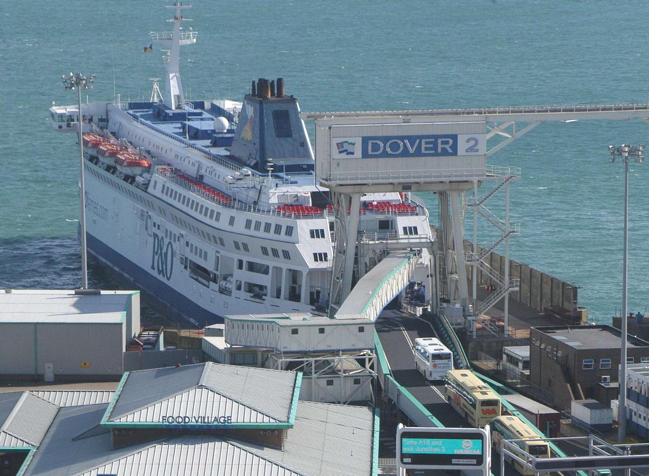 Dover port aerial harbour kent alamy stock